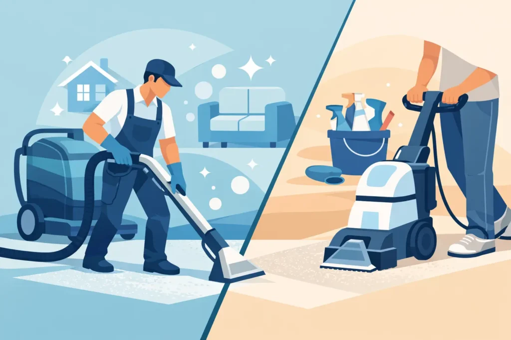 Professional Cleaning vs Rental Machine