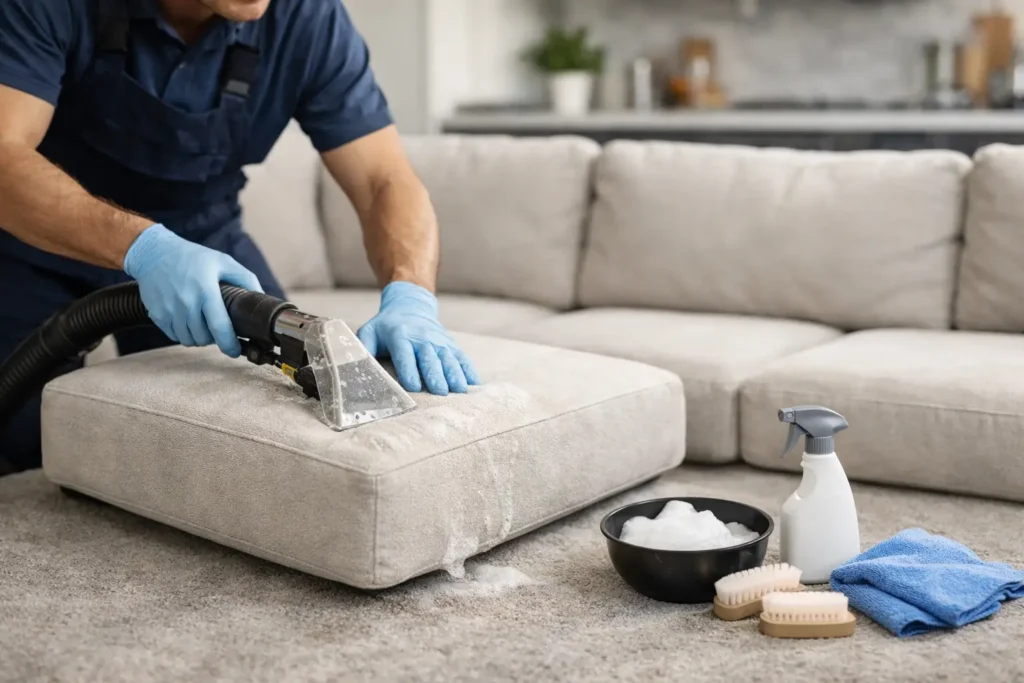How to Clean Sectional Cushions Professionally
